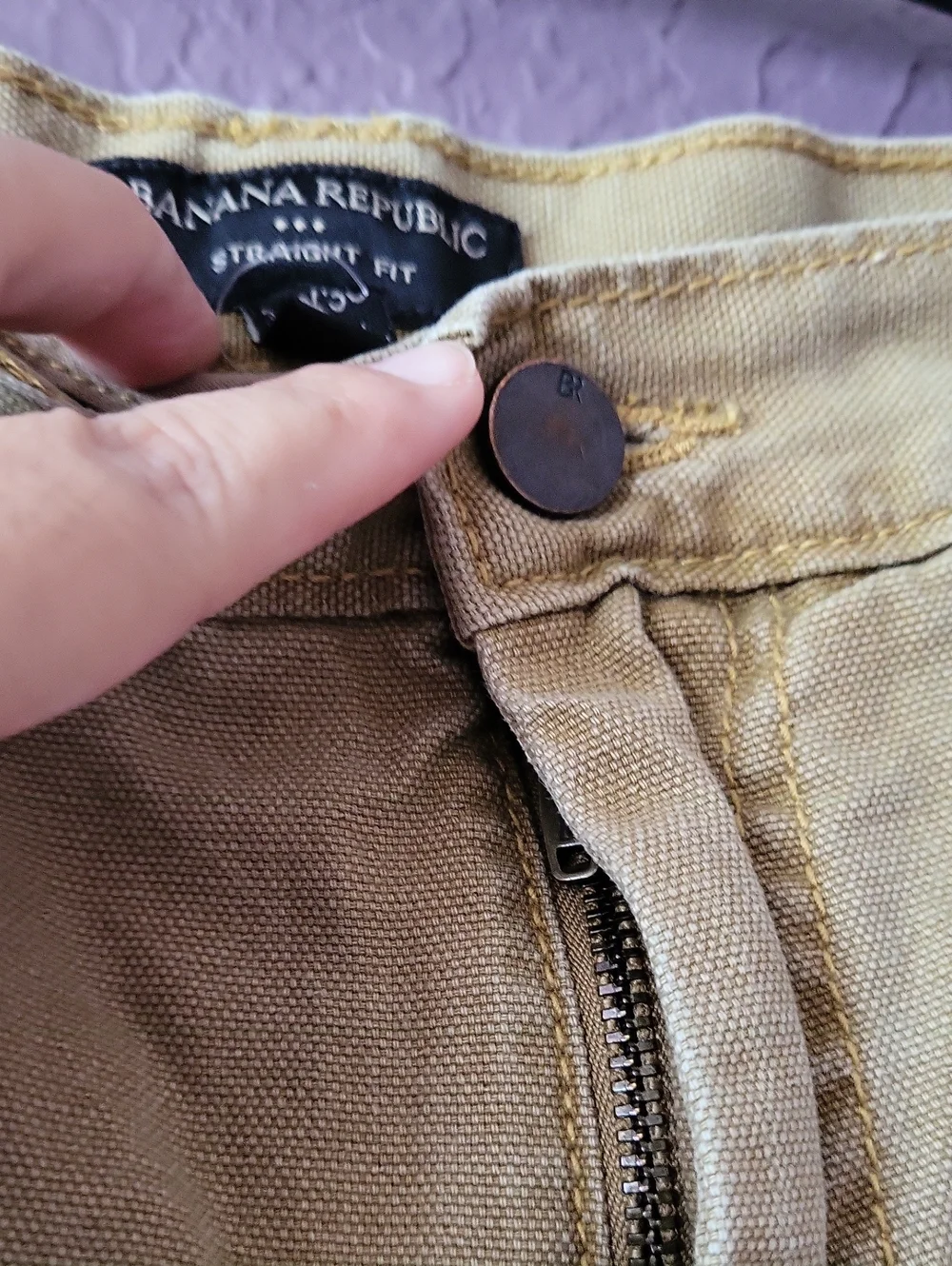 Banana Republic Men's Workwear Canvas Pants in Tan
